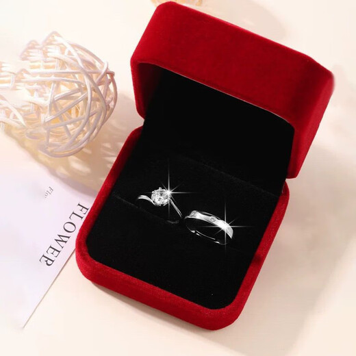 DR Hard one lifetime diamond ring, sterling silver wedding ring, proposal, wedding couple's ring, wedding adjustable couple's ring, twisted arm snowflake diamond ring for couple, one gift box, opening adjustable