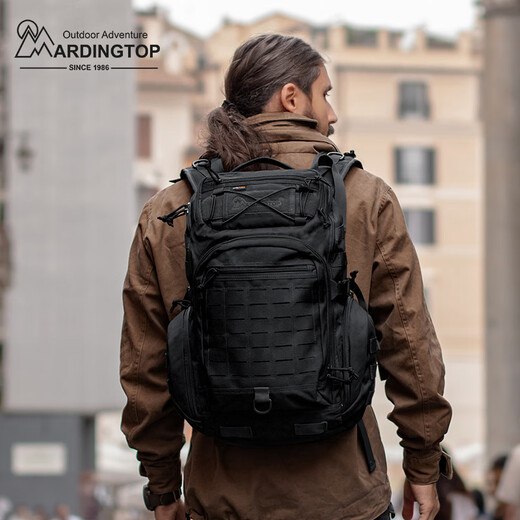 MARDINGTOP Men's Backpack Large Capacity Multifunctional Business Travel Bag 16-inch Computer Bag 30L Timely Rain Black