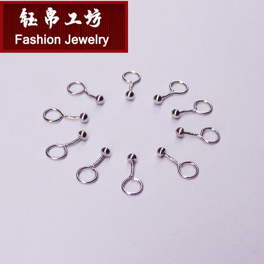 PT950 Platinum Small Earrings Round Balls Versatile Platinum Ear Sticks for Students to Work Hidden PT950 Platinum Hook Dots 0.3g Single