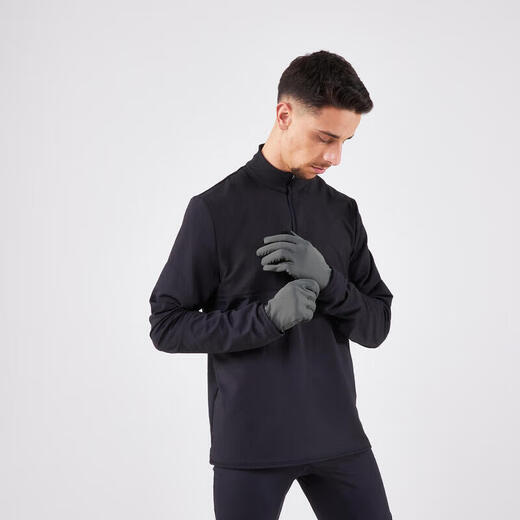 Decathlon fishing warm gloves touch screen gloves for men and women running sports outdoor cycling olive green M-4563991