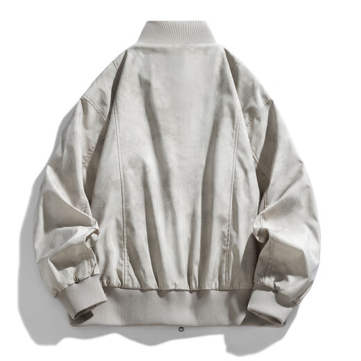 MONPOC tie-dye jacket men's spring, autumn and winter American high street bomber jacket men's clothing MOJ02 khaki XL