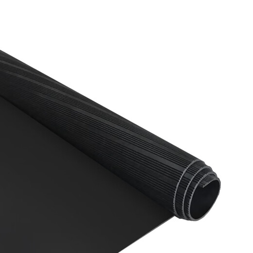 颖欢【京仓京配】工业防滑绝缘橡胶板耐磨耐油五杠柳叶圆口胶垫仓库车间工业胶皮地平铺设1米*1米*3毫米