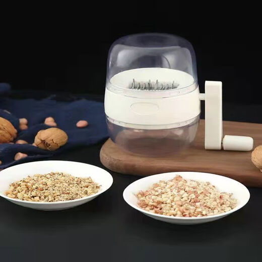 HKNA nut grinder peanut walnut grinding tool home hand-operated garlic grinder baby food grinder white