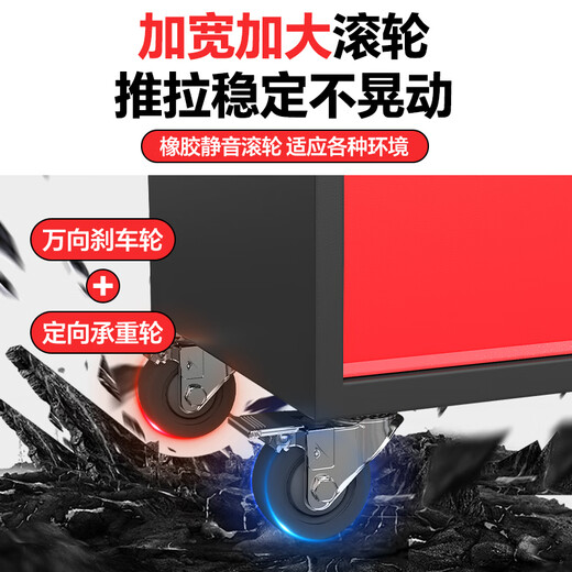 Jiujuhe multifunctional workshop tool cart heavy-duty auto repair seven-drawer push-type hardware tool cabinet repair multi-layer storage cabinet two-drawer door tool cart (black) heavy-duty workshop mobile trolley