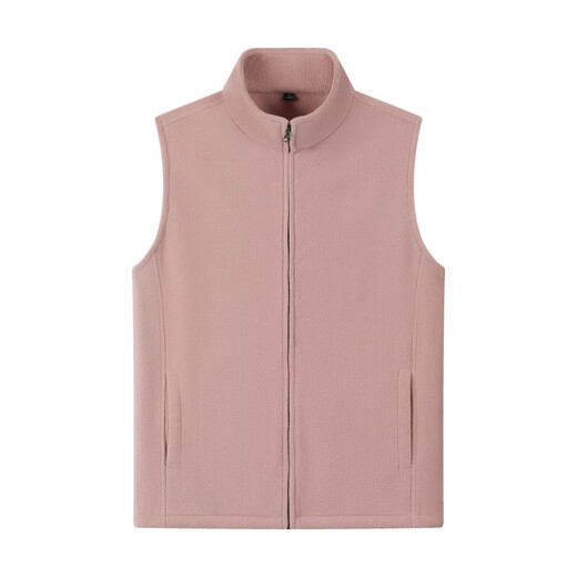 Double-sided polar fleece vest for men, thickened autumn and winter stand-up collar sleeveless vest jacket, warm inner layer, 838 Hermès Orange 3XL