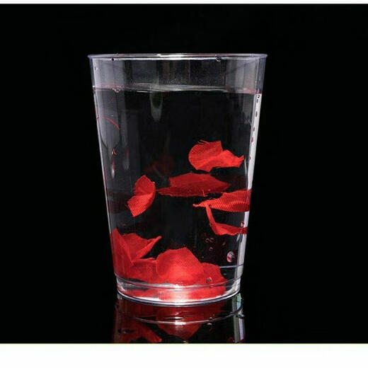 Kangenjia disposable hard transparent plastic cup aviation cup thickened household commercial space cup wine tasting cup straight 200ML thickened aviation cup 25 pieces