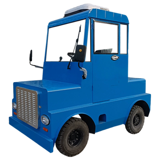 Yingjia Machinery can customize electric tractor head 1-20 tons factory warehouse cargo truck material turnover four-wheel tractor blue