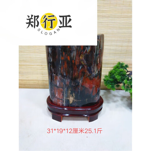 Zheng Xingya Xinjiang petrified wood red material tree fossil strange stone ornamental stone home decoration head gift collection coffee color No. 91 1