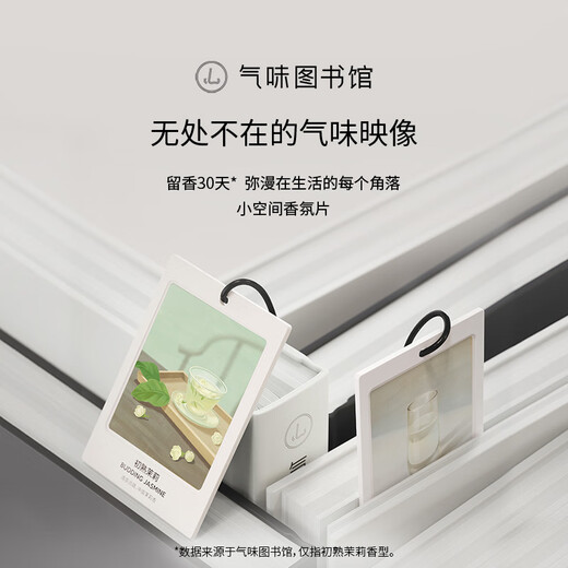 Scent Library Car Aromatherapy Card Car Fragrance Tablets Fresh Bedroom Wardrobe Car Pendant Cool White Open Fragrance