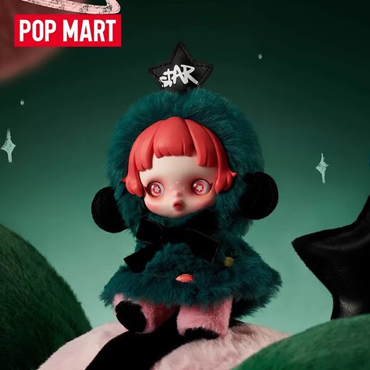 POP MART (POP MART) brand new authentic SKULLPANDA vinyl face plush pendant SP series blind box trendy toy gift winter music - single blind box probability hidden
