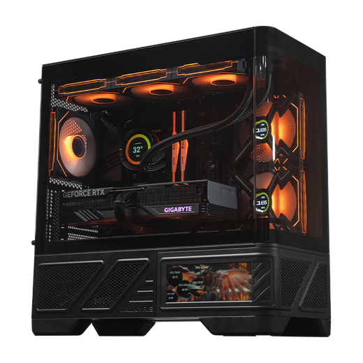 GIGABYTE AMD Ryzen 7 7800X3D/9800X3D desktop assembly computer host without graphics card option with RTX5070Ti/5080 game water-cooled sea view room secondary screen complete machine 2 R5 9600X丨32G丨1TB丨Mainstream