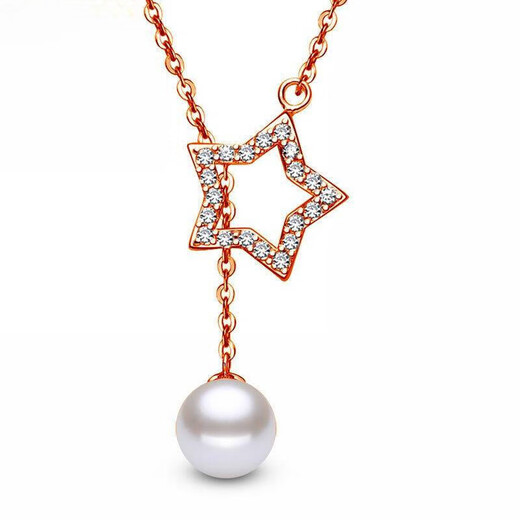 Shijanu s925 silver shell pearl pendant clavicle chain female Korean temperament fashion rose gold choker choker necklace rose gold necklace