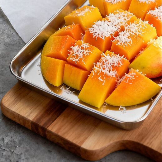 Stainless steel rectangular tray flat bottom rice roll square plate food grade commercial household barbecue plate disinfection and dressing changing plate pure 304 stainless steel 40*30*2.5cm