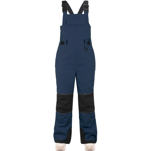 Gsou SNOW children's ski pants one-piece suspenders winter professional windproof and waterproof single-board and double-board ski clothes for boys and girls, navy, same style for men and women XS (recommended height 116-125CM)