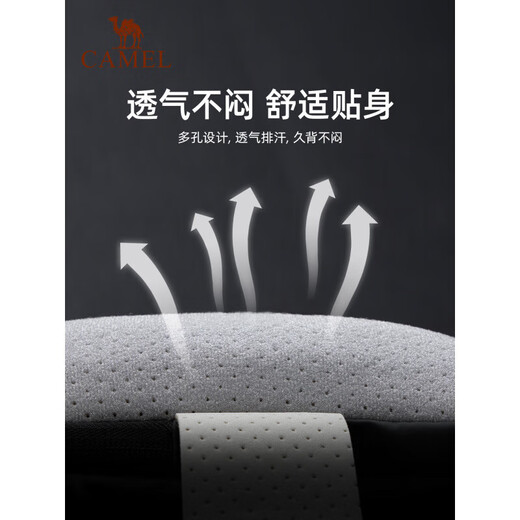 Camel (CAMEL) new running sports mobile phone arm bag mobile phone bag arm storage bag wrist bag arm bag outdoor mobile phone bag for men and women can be worn across the body Phantom Black, 575C635037