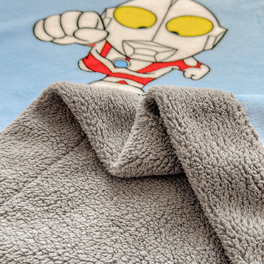 Ultraman Ultraman Milk Velvet Blanket Thick Small Blanket Children's Cartoon Nap Kindergarten Sofa Cover Coral Velvet Blanket Ultraman 150cm*200cm