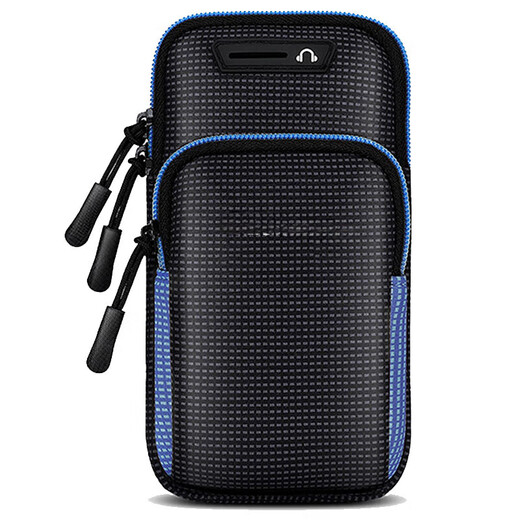 Yuanzu outdoor men's and women's sports running mobile phone arm bag equipment fitness arm sleeve arm bag wrist bag universal blue (not cross-body)