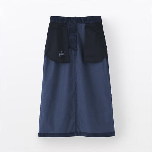 MUJI Women's Stretch Corduroy Narrow Skirt Long Skirt Skirt Women's Fall 25 BE1XWA5A Navy Blue L (165/70A)