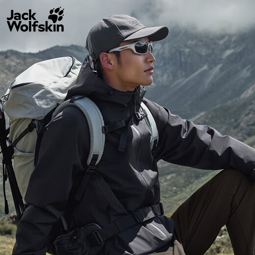 JackWolfskin Wolfskin 25 Autumn and Winter JOYFUL Men's Outdoor Waterproof 600 Puff Goose Down Three-in-One Jacket A65469 Black/6000 The size is too large, it is recommended to order a smaller size L Filling capacity 75G