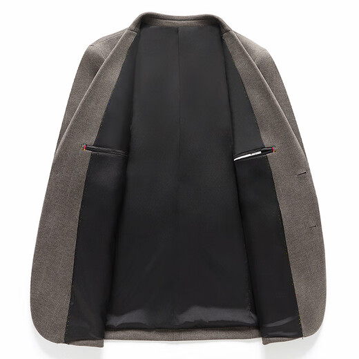 BOSS corduroy suit men's autumn and winter high-end brand striped business men's casual suit jacket free of iron coffee color L 175