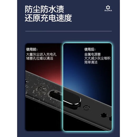 Cancel is suitable for Apple 17 mobile phone dustproof plug, iphone17Pro charging port plug, metal plug, Apple 17proMax power plug, soft plug plug, Typec data port silicone plug, orange x 2 sets, free organizer storage, suitable for iPhone 17ProMax