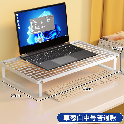 Wang Xingheyue Laptop Stand Cooling Base Barbecue Grill Support Rack Home Desktop Elevating Table Bracket Suspended Desk Dormitory Elevating Table Iron Cooling Rack Stand White Medium Deluxe Folding Model 13-15.6 Inch Notebook