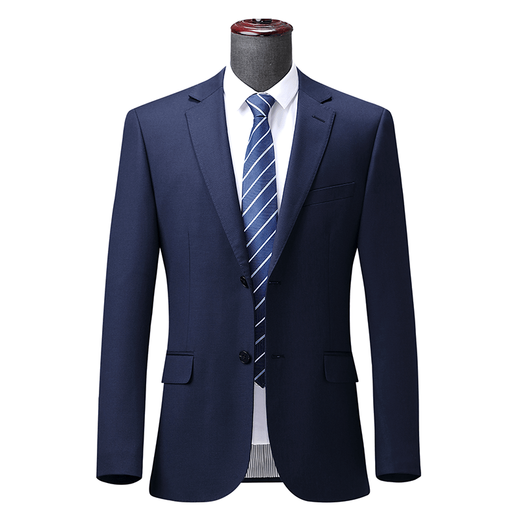 BOSS business formal wear worsted wool men's suit spring and autumn high-end double-slit suit jacket navy blue XL B version 180/100B
