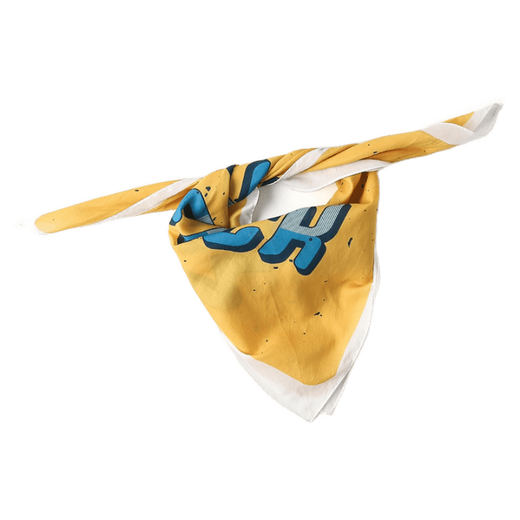 West Coast hip-hop street dance scarf small square scarf for women and men trendy brand American turban street headband retro Japanese scarf yellow