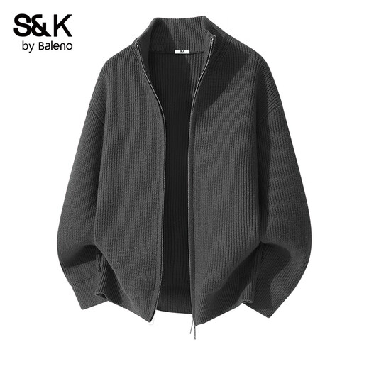Baleno S&K series knitted cardigan men's autumn and winter loose casual stand-up collar windproof jacket simple versatile trendy jacket