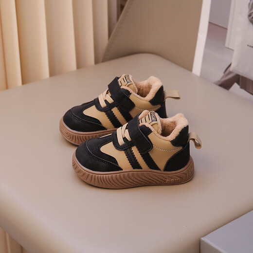 Tyrannis walking shoes 2024 winter new sports shoes for children and infants 0-1-3 years old soft-soled cotton shoes 4 Green 17_Inner length 12.0cm