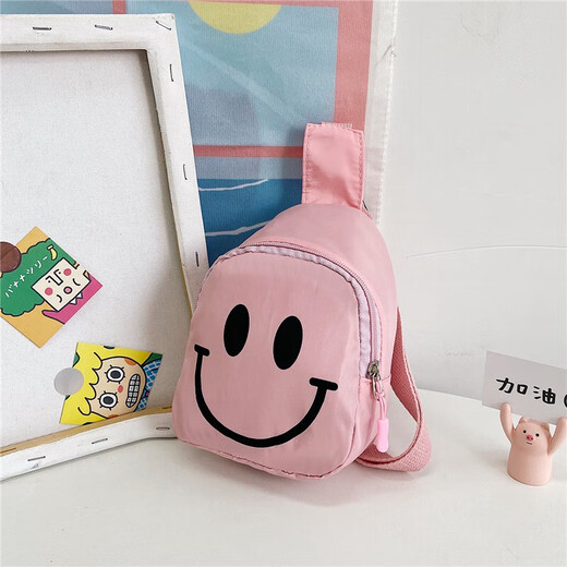 One-shoulder crossbody bag new style chest bag for boys and girls cartoon cute girl lightweight crossbody bag mini school bag pink 1 pack