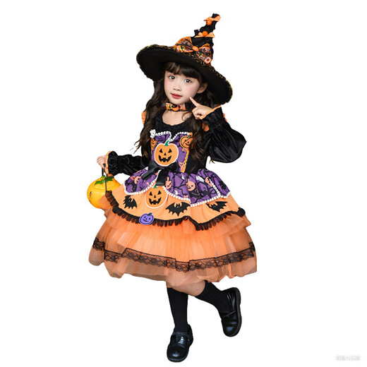 G.duck Little Yellow Duck Official Children's Lolita Style Dress Little Girl Halloween Pumpkin Princess Tutu Skirt 2025 Official Pumpkin Skirt Flagship 100 cm