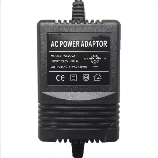 Mixer dedicated power adapter external power cord three-pin 3-hole power supply accessories transformer dual 17V black 420mA