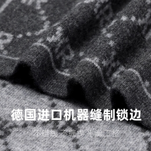 Valoran scarf men's winter warm and thickened cold-proof neck wool business scarf for boyfriend gift box birthday gift 9539 black gift box