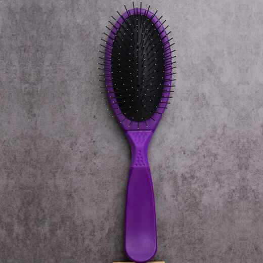 MD Professional Pet Handle Comb for Long-haired Dogs and Cats Teddy VIP Comb and Brushing Professional Grade Soft Fur Purple (Super Soft Air Cushion) for Long-haired Dogs and Cats