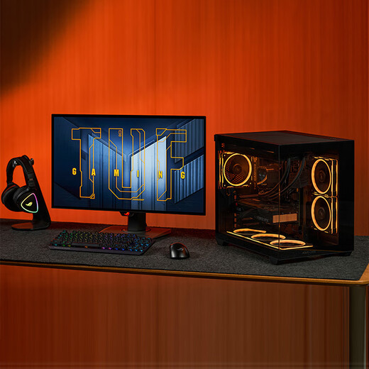 ASUS ROG family bucket 14600KF/RTX5060Ti RTX5070 computer host live broadcast e-sports Delta game design rendering desktop assembly complete machine DIY assembly machine with two 14600KF+RTX5060Ti