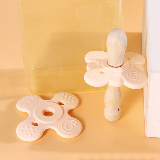 Qimengshi Sichuan Pepperwood Teething Stick Baby Soothing Teething Stick Anti-Eating Hand Bite Stick Baby Oral Appetite Artifact Sichuan Pepperwood Teething Stick Style 2 + Anti-drop Chain + Storage Box 1 Pack