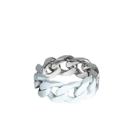 MAISON MARGIELA SS25 Light Luxury Men's Digital Link Ring Silver NUM 8