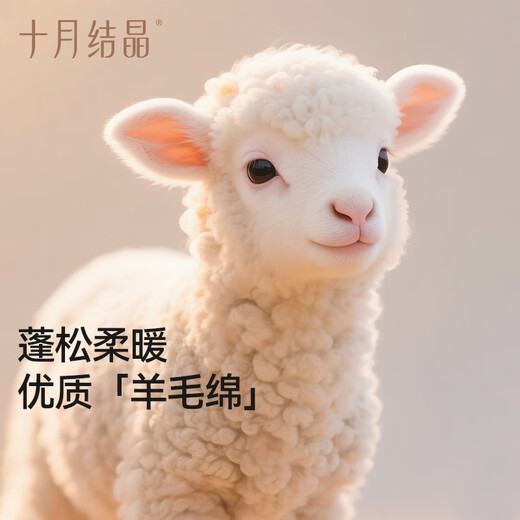 October Crystal Children's Quilt Double-sided Warm Wool Cotton Baby Quilt Autumn and Winter Baby Quilt 1.2*1.5m Wool Cotton Elephant Lullaby