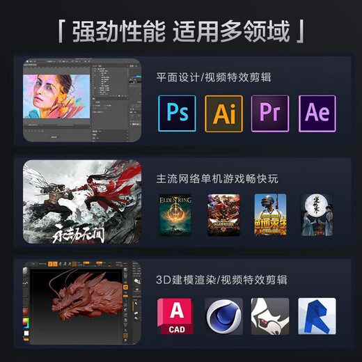 Zhiyingsheng ASUS PBA graphics workstation i7 dual hard drive designer dedicated 3D modeling rendering flat CAD drawing UG art video editing assembly desktop computer host complete set 11 i7-14700F/P4000 8G workstation