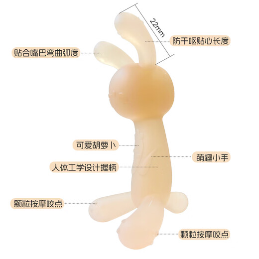 HOY BELL Manhattan hand ball baby toy silicone chewable teether for babies 3 to 6 months old rattle 0-1 years old carrot and rabbit teether