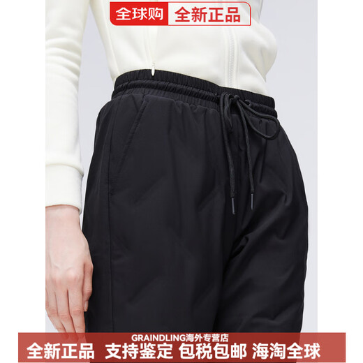 BOSIDENG Down Pants 2025 Winter New Women's Straight Casual Slim Thick Warm Versatile Drawstring Pants Black 8056 Women's XS 155_66A