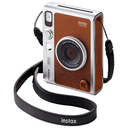 Fuji (FUJIFILM) instax mini EVO instant camera upgrade model minievo one-time imaging retro mini EVO brown (hot seller) gift set = camera + 20 pieces of photo paper + gift box + shell + bag