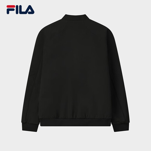 FILA Official Men's Woven Jacket 2025 Winter New Business Commuting Jacket Basic Casual Jacket True Black-BK L 175/96A/L