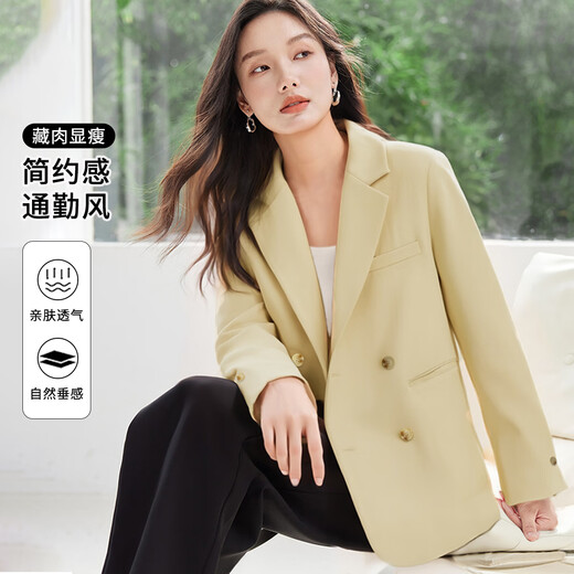 Handu Yishe Lapel Suit Women's Spring and Autumn 2025 Simple Fashion Temperament Straight Casual Commuting Versatile Long Sleeve Suit