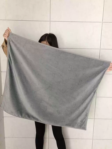 RSRDDY small blanket for children, students, knees and legs, office gift, Internet cafe, thickened flannel, winter solid color small blanket, double layer gray and black growth ring pattern short hair 80*100cm, size and weight options are available