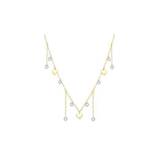 Mankaron 18K gold necklace for women, midsummer baby's breath diamond-encrusted birthday gift for girlfriend, original new style, total weight about 1.08g - about 0.83ct of cultured diamonds, midsummer baby's breath star