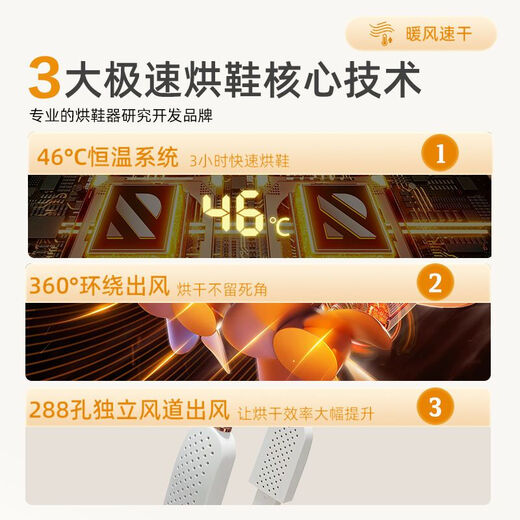 YURLANGSEN shoe dryer shoe dryer adult home dormitory student warm shoe quick-drying shoe dryer telescopic timer blue light blue light timer + retractable size shoe type