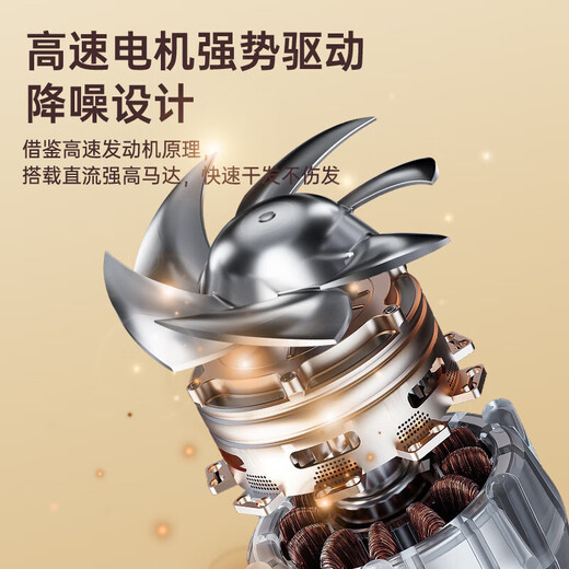 小米同款通吹风机速干家用静音负离子护发大功率大风力学生宿舍便携高转速吹风筒 极光银-水润负离子12万转彩盒款