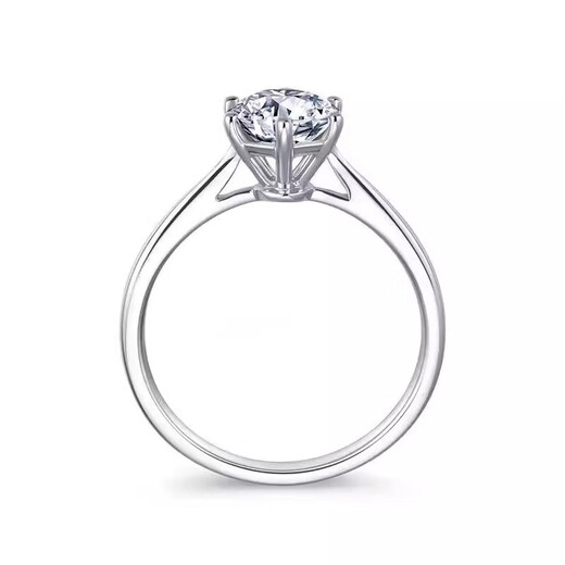 I Do platinum PT950 diamond ring for women, classic six-prong 1 carat cultivated diamond wedding ring, proposal, wedding gift for wife, classic six-prong 1 carat diamond size 12